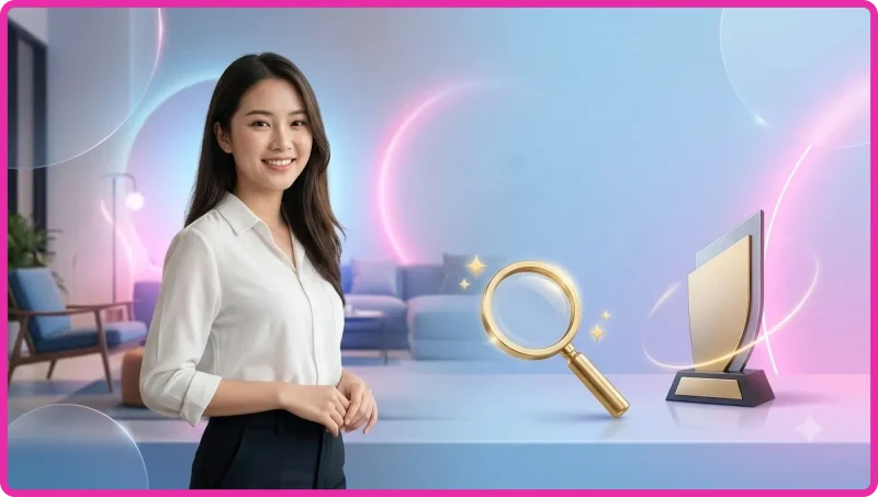 Môi trường làm việc chuyên nghiệp tại New88 với ánh sáng ấm áp và không gian hiện đại