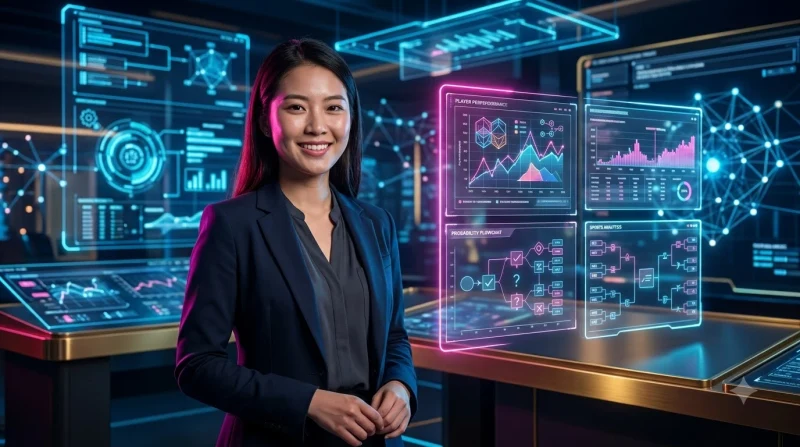 Phân tích dữ liệu kèo bóng đá thông minh trên màn hình holographic
